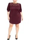 Shop City Chic Womens Cut-out Polyester Mini Dress In Red