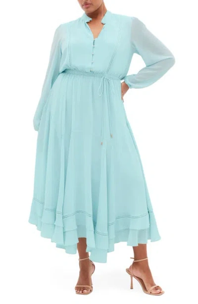 City Chic Yasmin Maxi Dress In Blue