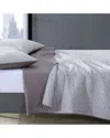 City Scene Leaves Of Cotton Reversible Quilt Set In Grey