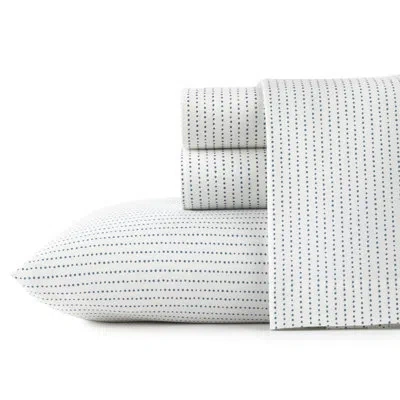 City Scene Radius Blue Cotton Percale Sheet Set In Navy