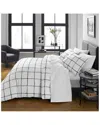 City Scene Zander Comforter Set In White