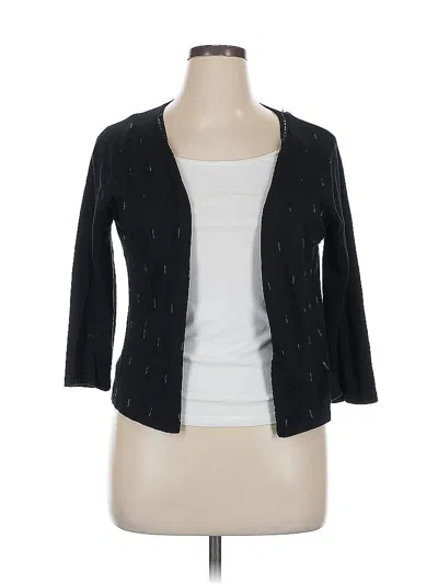 Pre-owned City Silk Silk Cardigan Sweater In Black