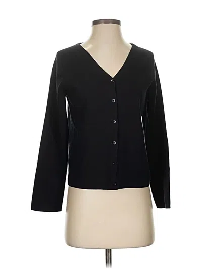 Pre-owned City Silk Silk Cardigan Sweater In Black
