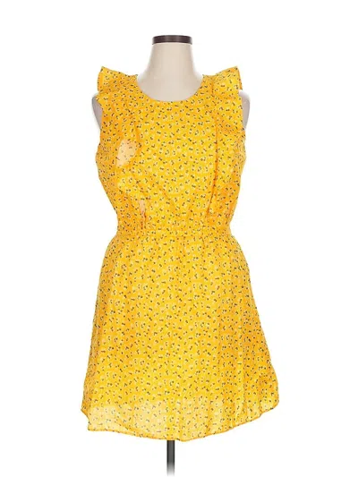 Pre-owned City Streets Casual Dress In Yellow