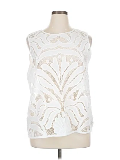 Pre-owned City Streets Sleeveless Blouse In White