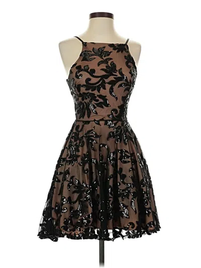 Pre-owned City Studio Cocktail Dress In Black