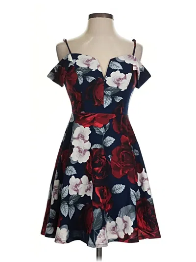 Pre-owned City Studio Cocktail Dress In Blue