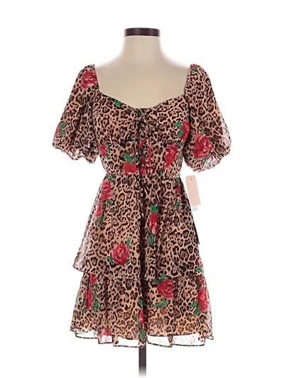 City Studio Cocktail Dress In Brown