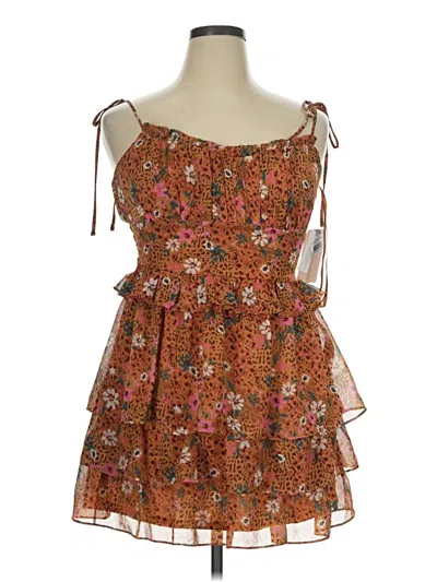 Pre-owned City Studio Cocktail Dress In Brown