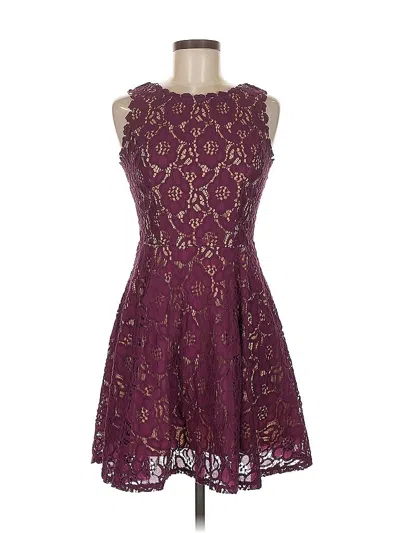 Pre-owned City Studio Cocktail Dress In Burgundy