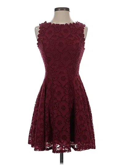 Pre-owned City Studio Cocktail Dress In Burgundy