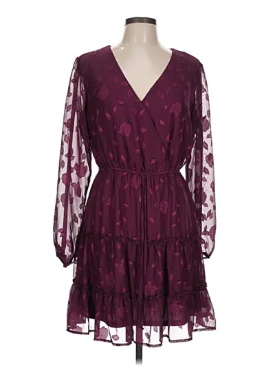 Pre-owned City Studio Cocktail Dress In Burgundy