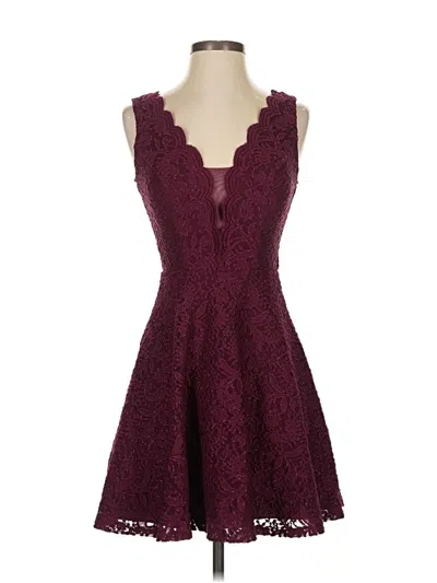 Pre-owned City Studio Cocktail Dress In Burgundy