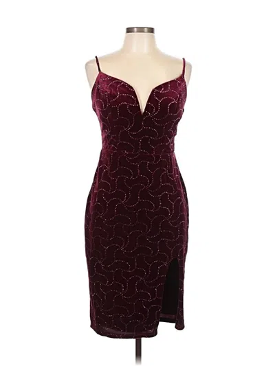 Pre-owned City Studio Cocktail Dress In Burgundy