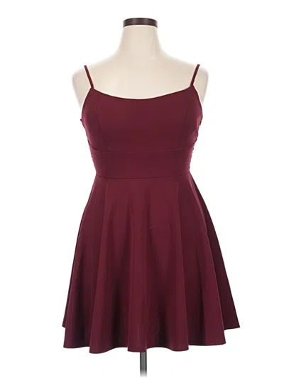 Pre-owned City Studio Cocktail Dress In Burgundy