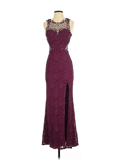 Pre-owned City Studio Cocktail Dress In Burgundy