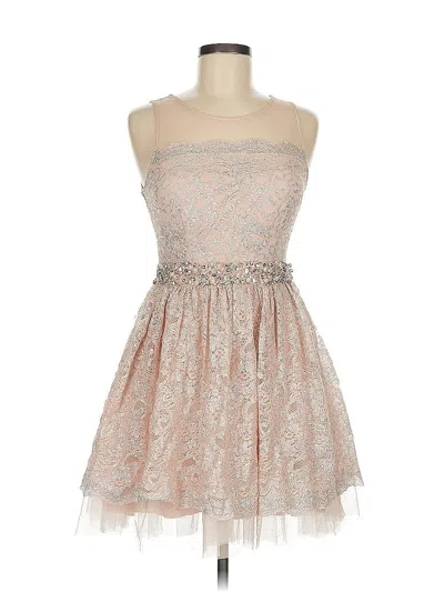 Pre-owned City Studio Cocktail Dress In Gold