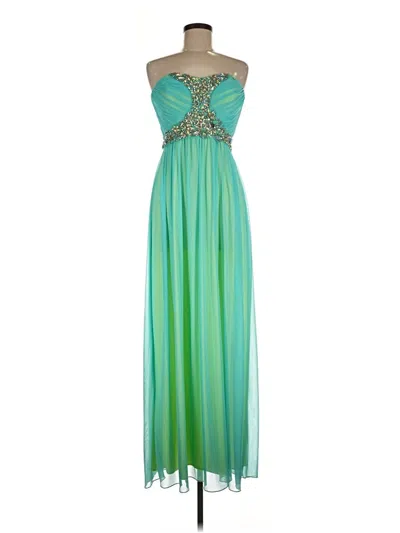 Pre-owned City Studio Cocktail Dress In Green
