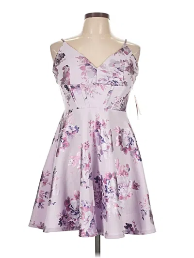 Pre-owned City Studio Cocktail Dress In Purple