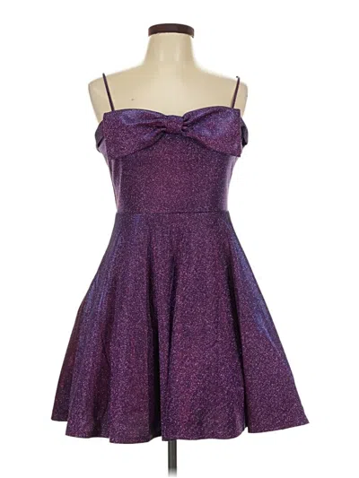 Pre-owned City Studio Cocktail Dress In Purple
