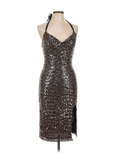 Pre-owned City Studio Cocktail Dress In Silver