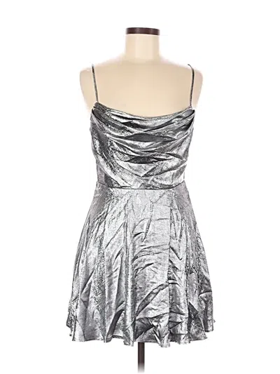 Pre-owned City Studio Cocktail Dress In Silver