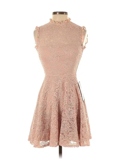 Pre-owned City Studio Cocktail Dress In Tan