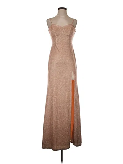 Pre-owned City Studio Cocktail Dress In Tan
