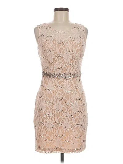 Pre-owned City Studio Cocktail Dress In Tan