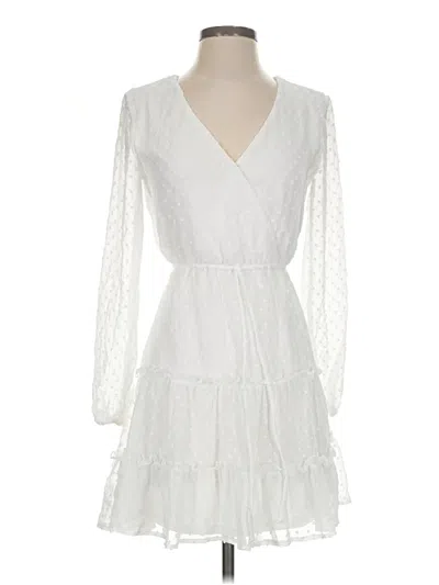 Pre-owned City Studio Cocktail Dress In White