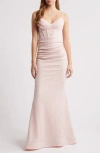 City Studio Gathered Waist Sequin Dress In Multi
