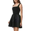 City Studio Juniors Womens Embellished Polyester Cocktail And Party Dress In Black
