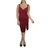 City Studio Juniors Womens Knit Ruched Sheath Dress In Pink