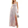 City Studio Juniors Womens Metallic Sequined Evening Dress In Gray
