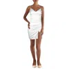 City Studio Juniors Womens Ruched Satin Slip Dress In Multi