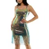 City Studio Juniors Womens Scoop-neck Mini Cocktail And Party Dress In Multi