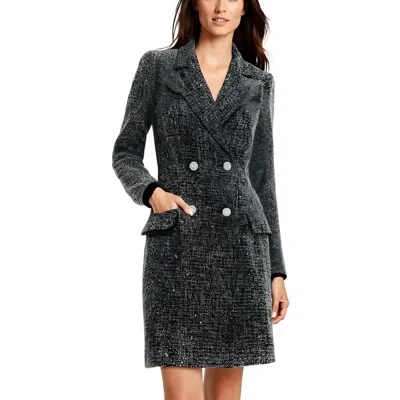 City Studio Juniors Womens Sequined Tweed Double-breasted Suit