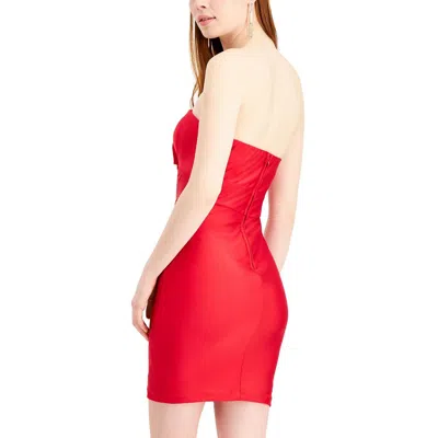City Studio Juniors Womens Strapless Short Mini Dress In Red