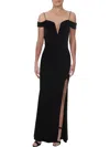 City Studio Juniors Womens Sweetheart Neck Off-the-shoulder Maxi Dress In Multi