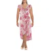City Studio Plus Womens Faux-wrap Polyester Wrap Dress In Multi