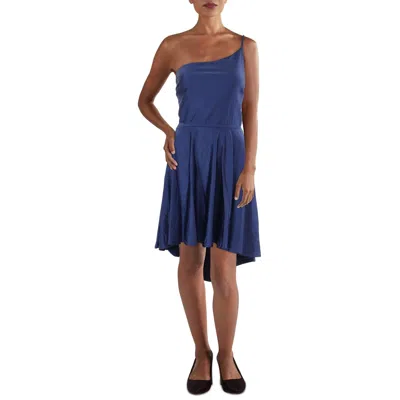 City Studio Plus Womens Zipper Polyester Mini Dress In Blue