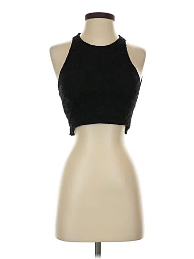 Pre-owned City Studio Sleeveless Top Black Halter Neckline Tops