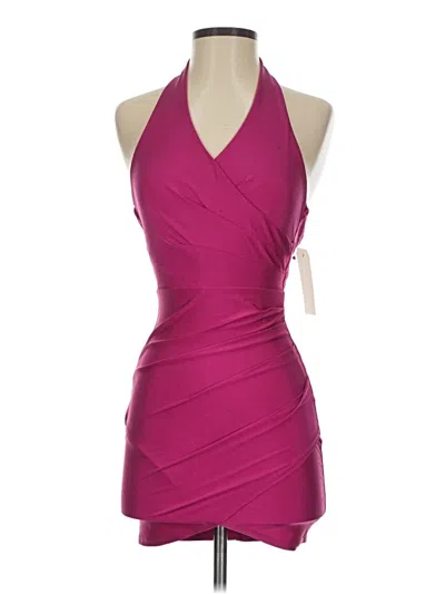 City Studio Sleeveless Top Burgundy Halter Neckline Tops