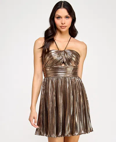 City Studios Juniors' Back Zipper Dress In Multi