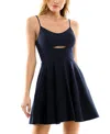 CITY STUDIOS JUNIORS' CUTOUT MIDRIFF PARTY DRESS