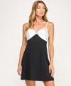 City Studios Juniors' Strappy Pleated Short Dress In Blue
