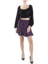 City Studios Juniors Womens Floral Print Polyester Two Piece Dress In Multi