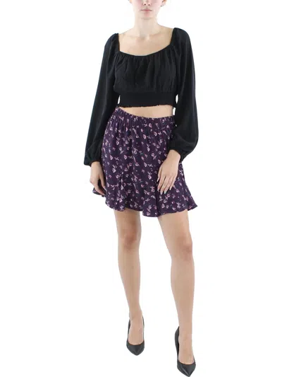 City Studios Juniors Womens Floral Print Polyester Two Piece Dress In Multi