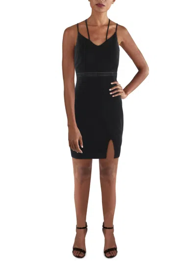 City Studios Juniors Womens Mini Sleeveless Bodycon Dress In Black