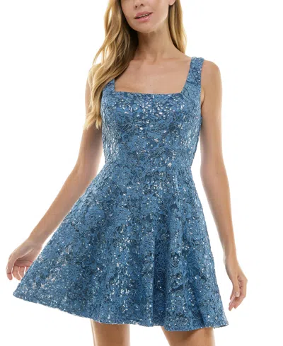 panel fit and flare dress Stylish Flared Dress with Panel Design